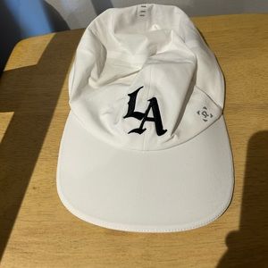 Lululemon White LA Fast and Free Run Hat One Size Fits All